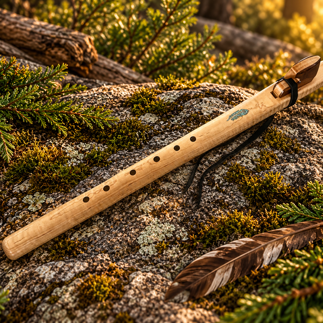 Low C flute body with finger holes