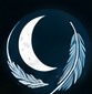 Sacred Moon Flutes crescent moon and feather